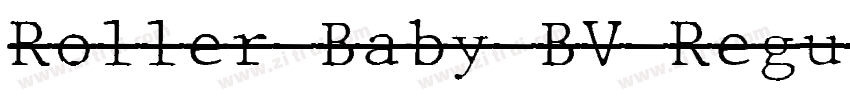 Roller Baby BV Regul字体转换